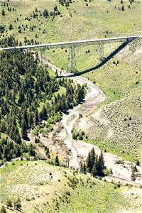 Gardner River Bridge from Mt. Everts (portrait)