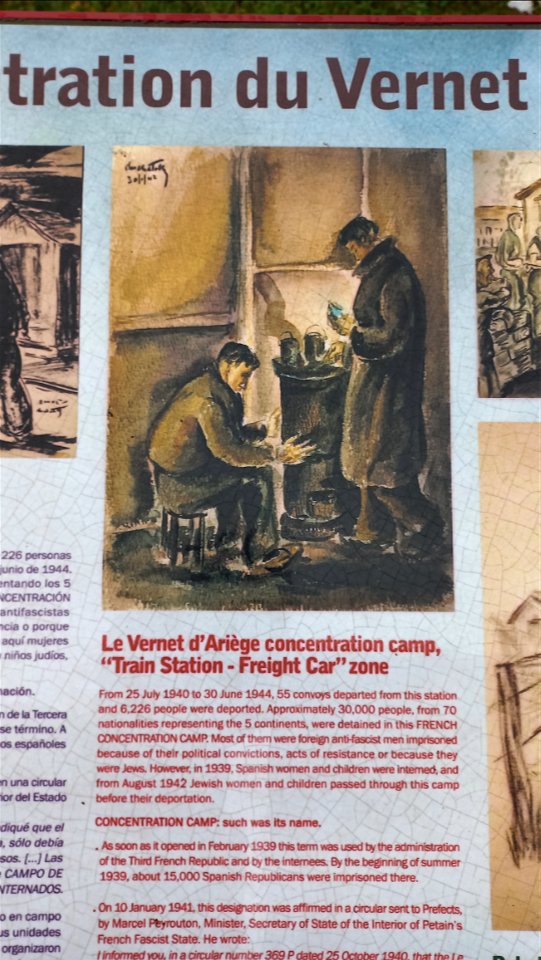 Gare du Vernet-d'Ariège : Notice d'information sur le camp du Vernet