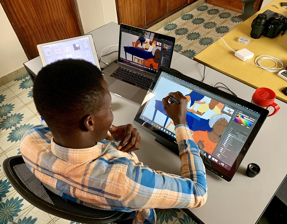 Graphic artist artwork people