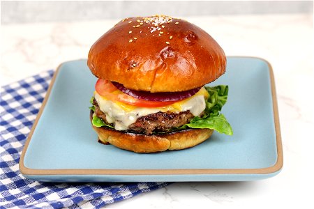 Joshua Weissman Burger Buns with Pat LaFrieda Gold Label Burger from Goldbelly photo