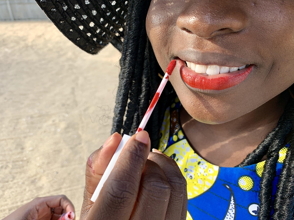 Smile lipstick makeup