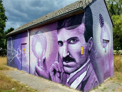 Nicola Tesla graffiti photo