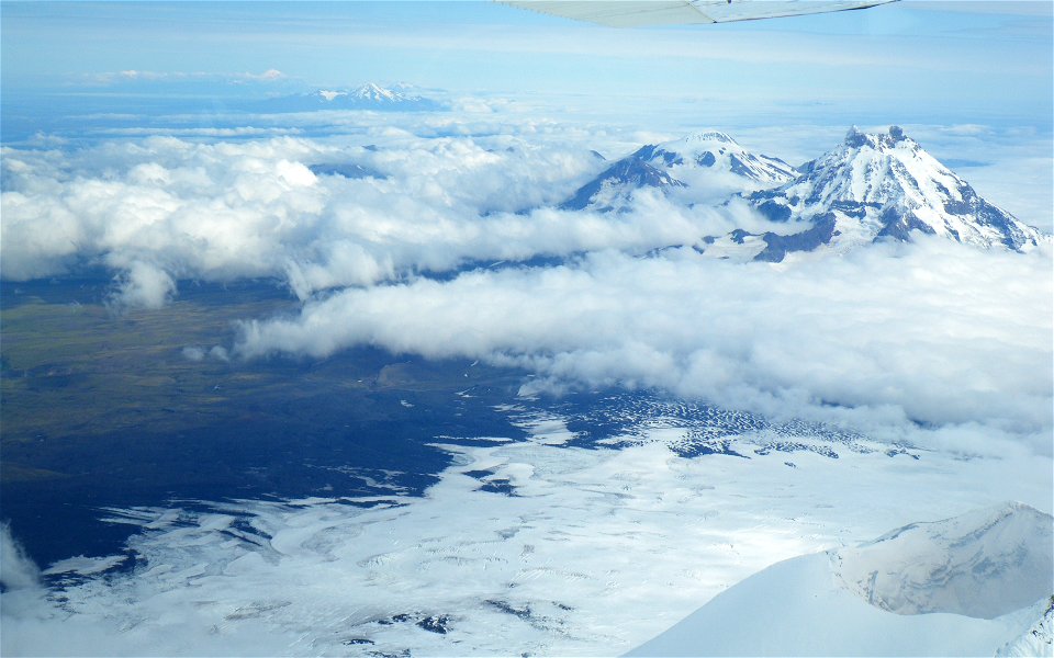 View from Shishaldin Volcano to NE