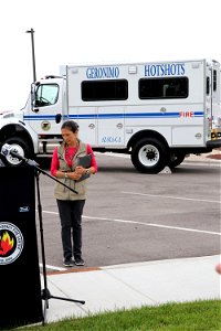 DOI Sec Haaland visiting NIFC 2022 photo