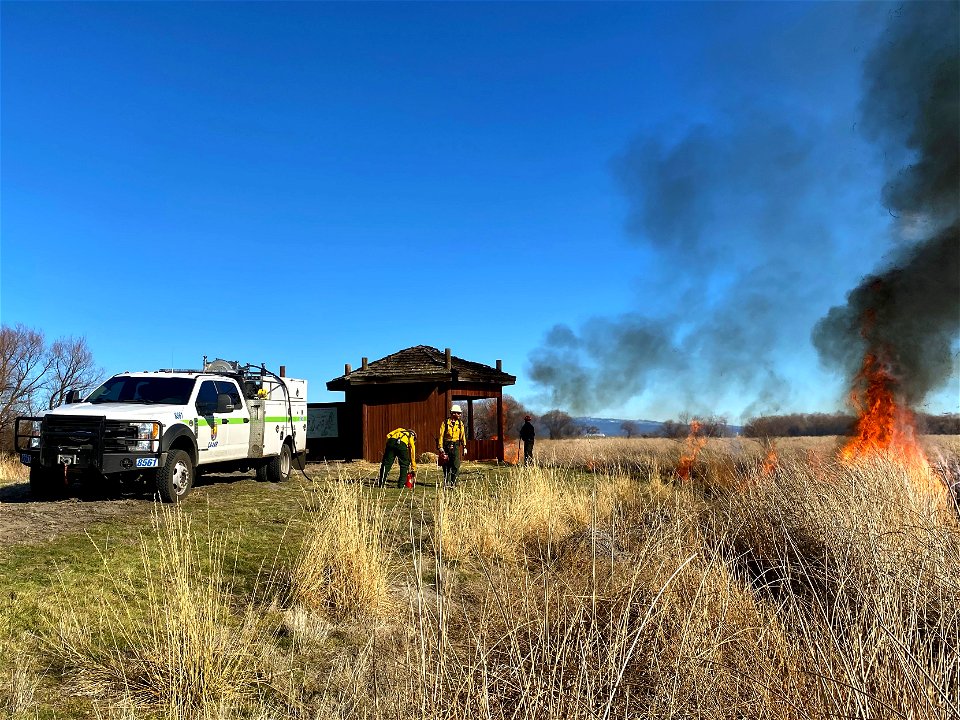 Prescribed burn at Modoc National Wildlife Refuge