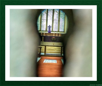 East Malling Church. Through the keyhole.