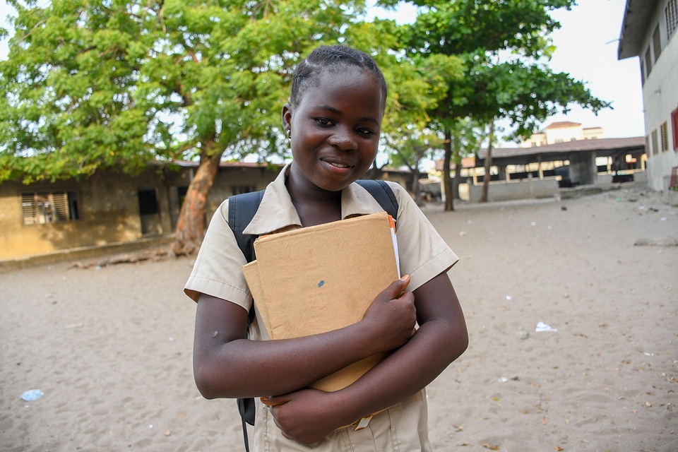 Education schoolgirl smile