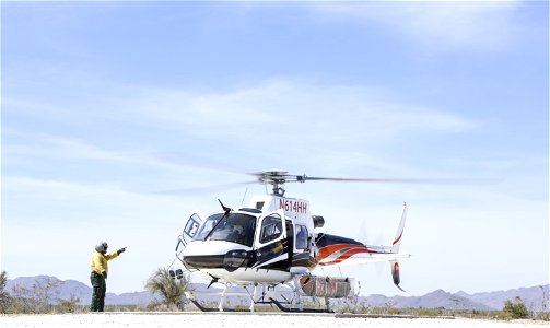 MAY 19: The helicopter at Weaver Mountain leaves on a call photo