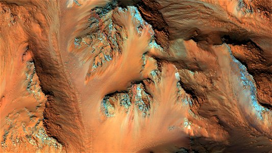 Active Slope Flows on the Central Hills of Hale Crater photo