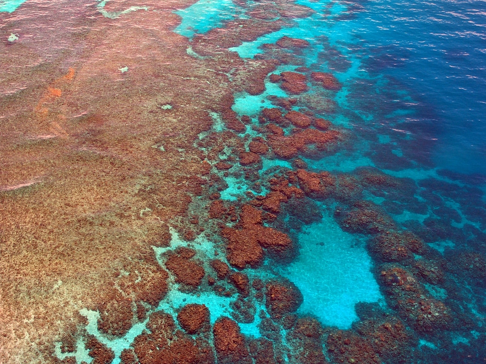 Ocean pacific aerial view