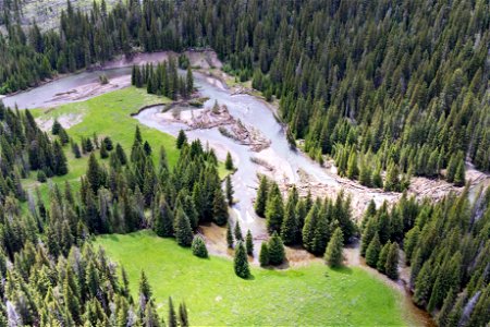 Yellowstone flood event 2022: debris in Soda Butte Creek