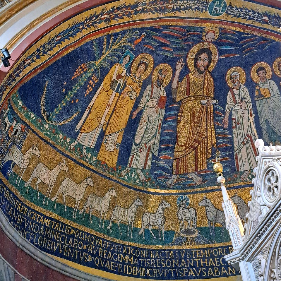 Mosaics of Basilica di Santa Cecilia in Trastevere Rome Italy