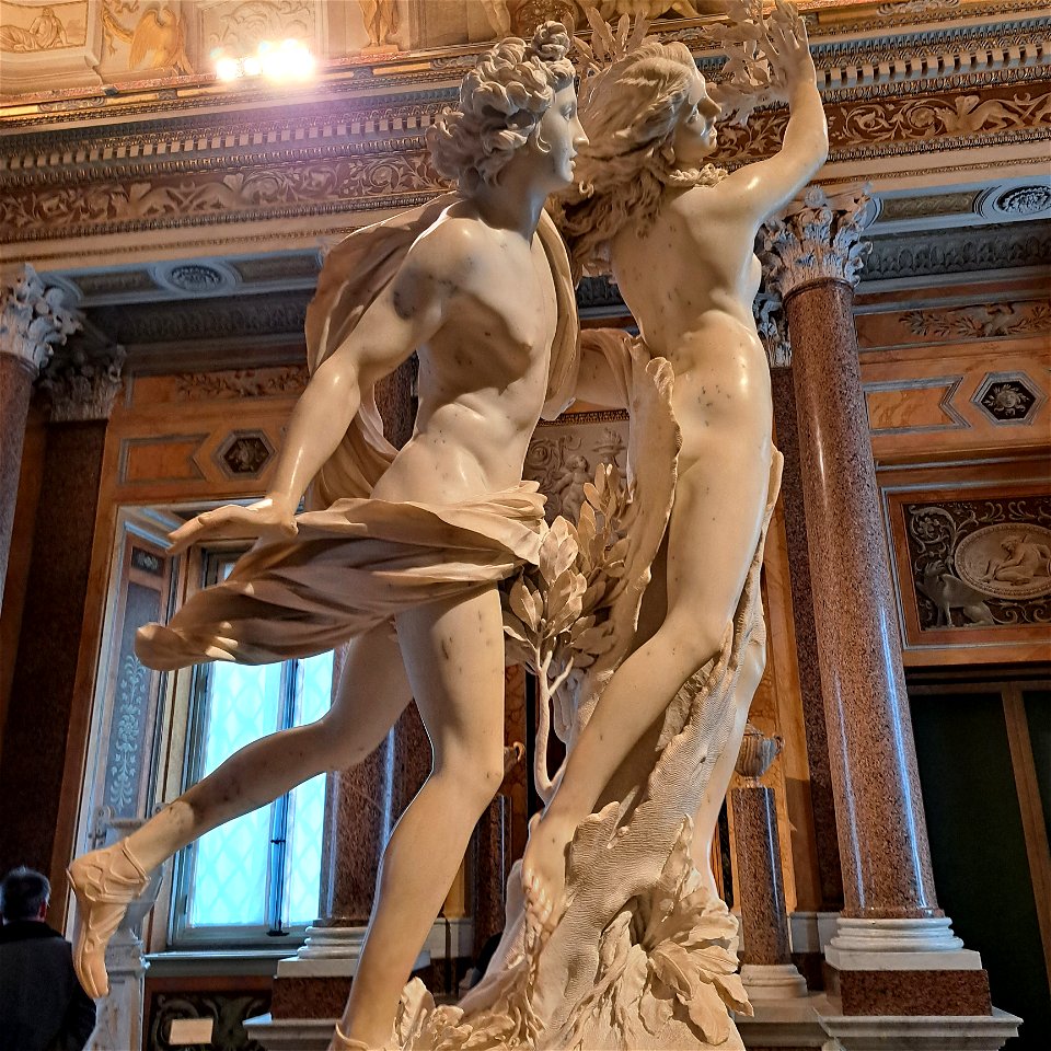 Side View Apollo and Daphne  Bernini Villa Borghese Gallary Rome Italy