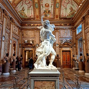 Twisting Figures of Bernini  Rape of Proserpina Villa Borghese Gallary Rome Italy