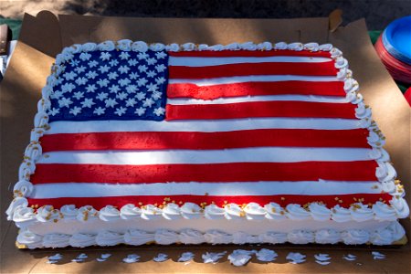 American flag cake