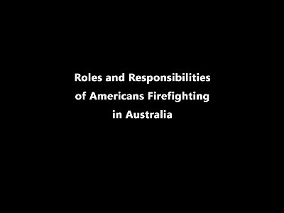 Firefighting Roles for US Firefighters in Australia photo