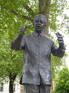 Bronze statue london river thames