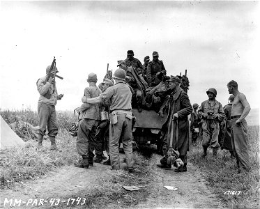 SC 171617 - German prisoners arriving at one of the prison camps. Tunisia, North Africa. 8 May, 1943. photo