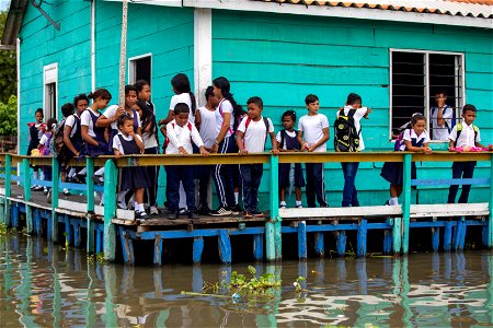 School on the water - Colombia photo