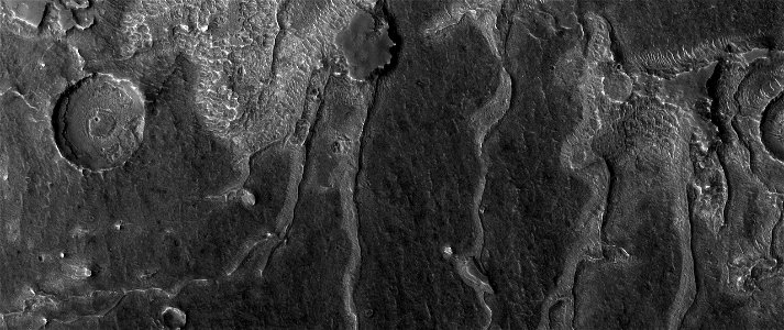 Inverted Topography near Juventae Chasma photo