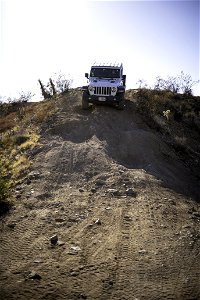 Jeep navigating a hill on Thermal Canyon Road photo
