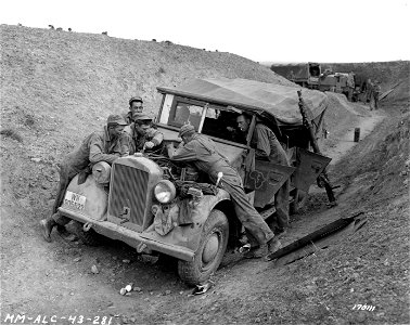 SC 170111 - A German scout car captured in Tunisia. 25 February, 1943. photo