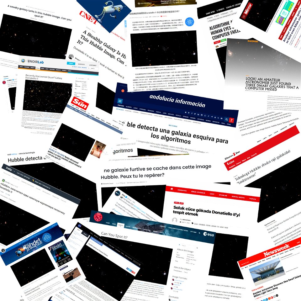 Donatiello II ESA/Hubble Picture of the Week press coverage