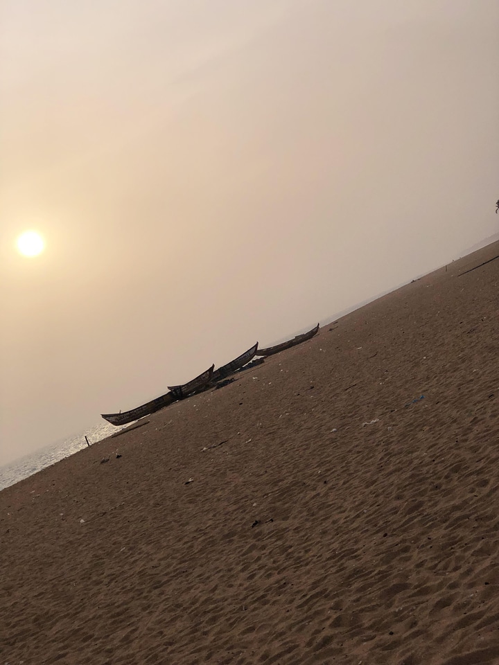 Beach desert sunset