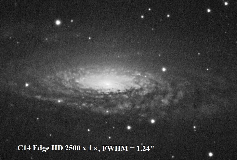 NGC 7331 (C14 prime focus lucky imaging test)