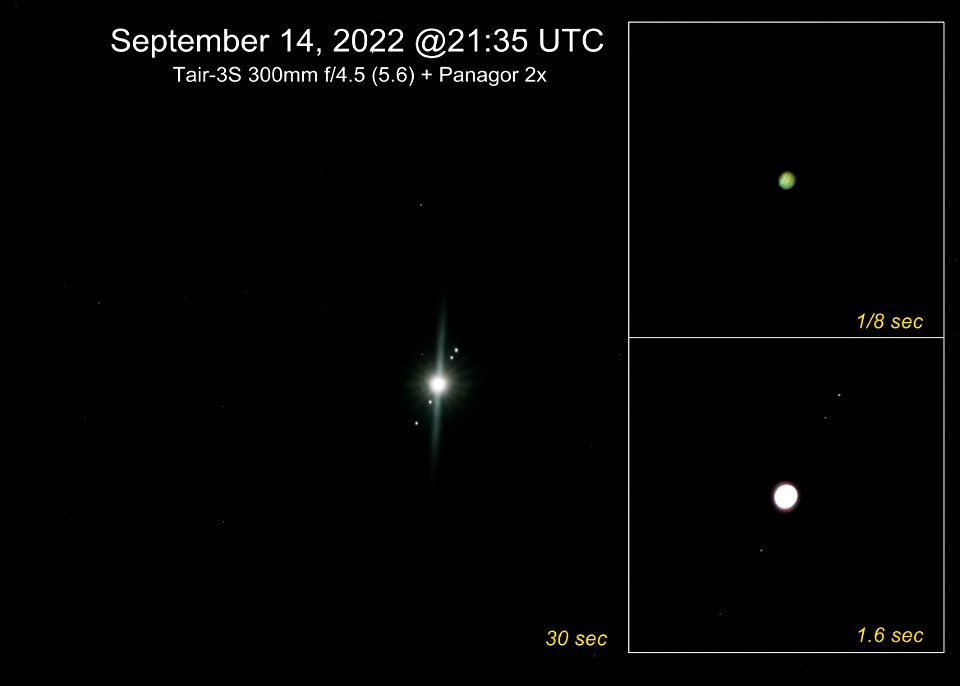 Jupiter on September 14, 2022 with telephoto lens