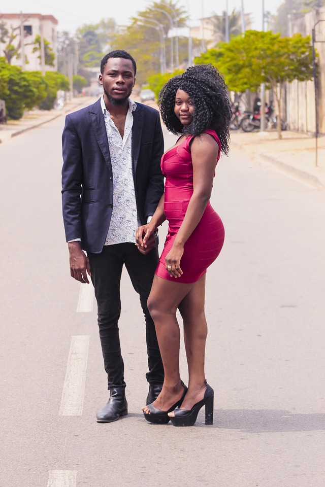 People couple woman