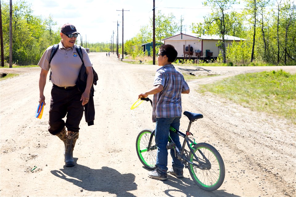 Meeting people in Akiak