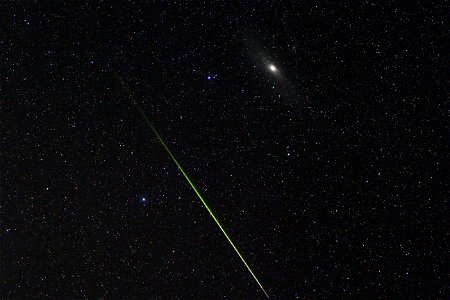 Bright Perseid close to M31 on August 6, 2021 photo