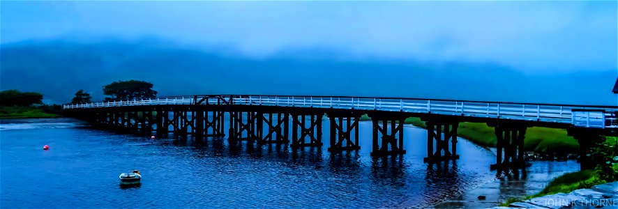 Penamenpool Bridge  Situated beside the former Cambrian Railway station, linking the A493 with the A496 across the Mawddach Estuary.  Wales