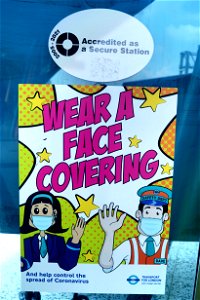 TfL poster: Wear a face covering photo