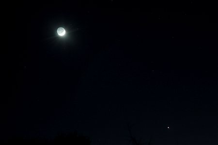 Moon and Jupiter on Feb. 3, 2022 photo