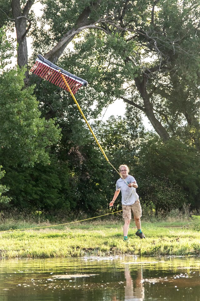 Pond rake toss