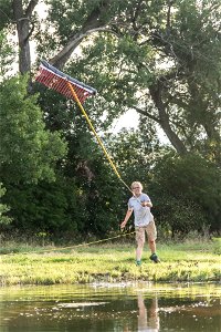 Pond rake toss photo