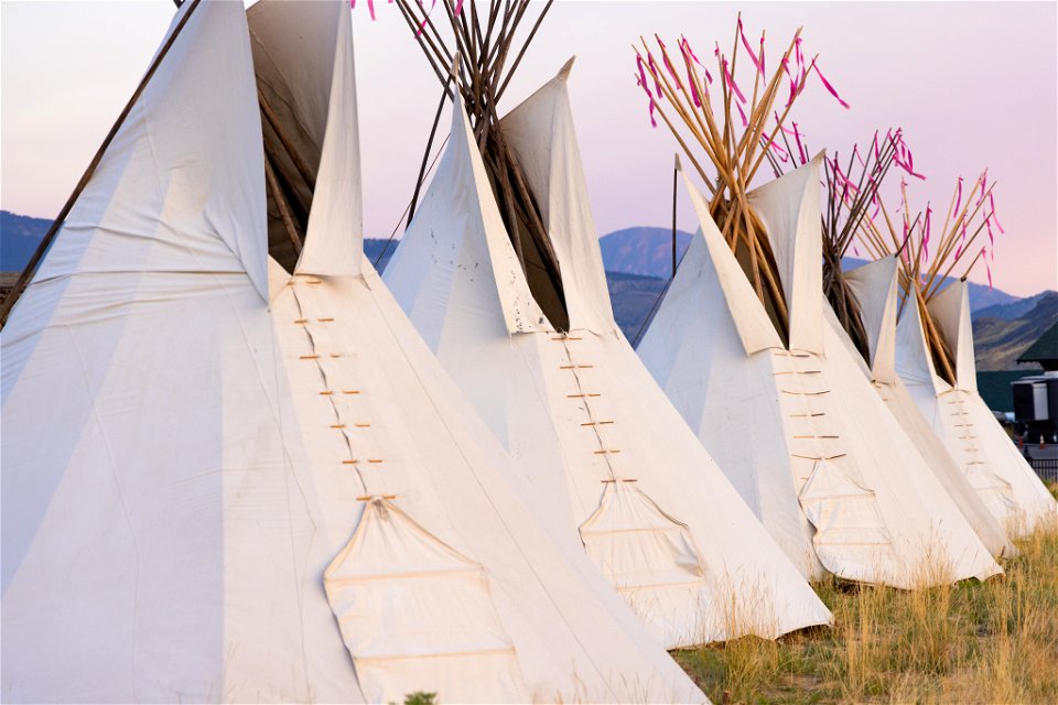 Yellowstone Revealed: North Entrance teepees at sunrise (4)
