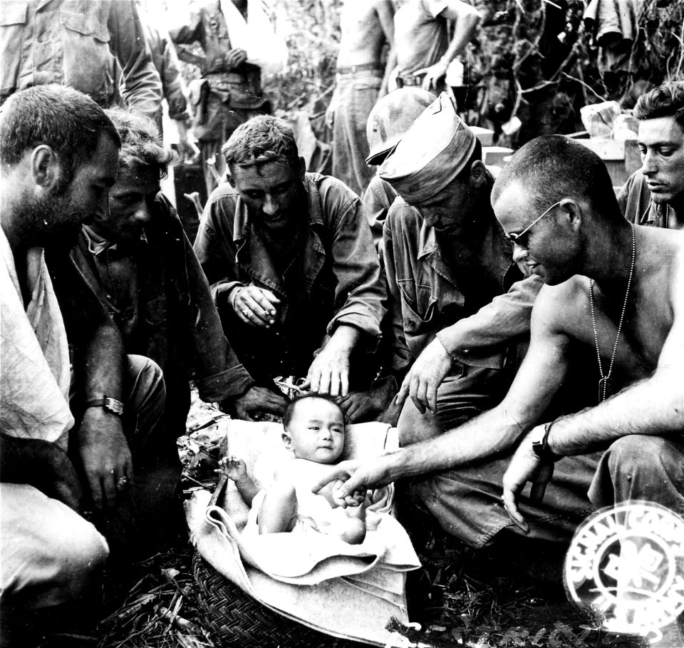 SC 405071 - An abandoned Japanese baby is adopted by a front line medical unit of the 27th Division.