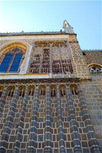 Actual chains used to imprison Christians abroad on the side of the Monasterio de San Juan de los Reyes photo