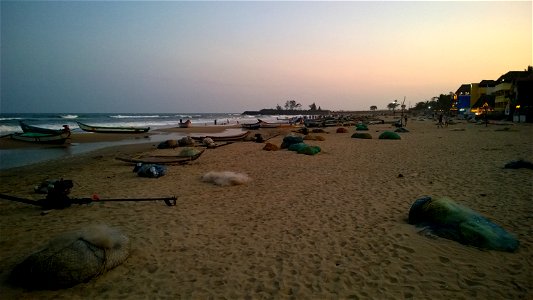 Plage de Mahabalipuram, Tamil Nadu, India photo