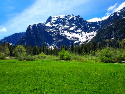 Big Four Mountain from picnic area, Mt. Baker-Snoqualmie National Forest. Photo by Anne Vassar May 26, 2021. photo