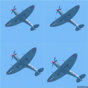 Supermarine Spitfire G - PBIX WZ - RR. Flying over Boxley Church Kent