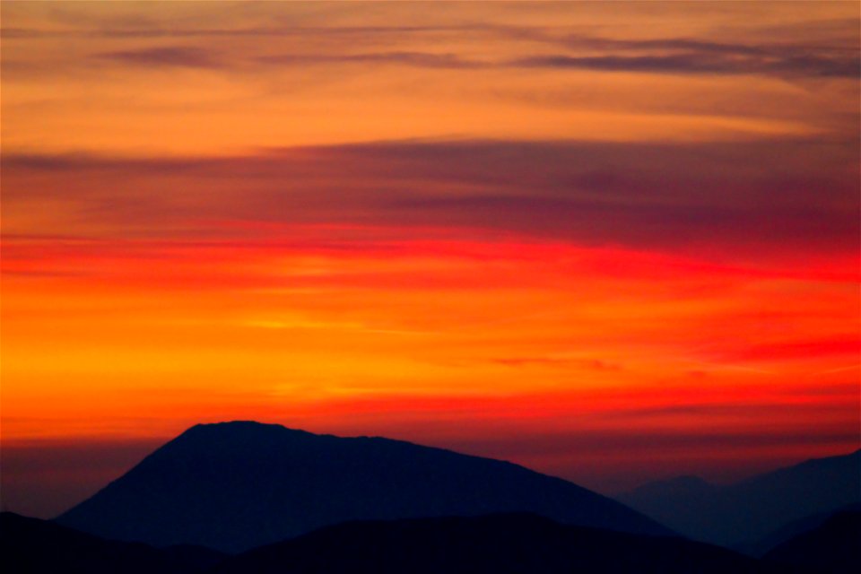 Cloudy layers after sunset