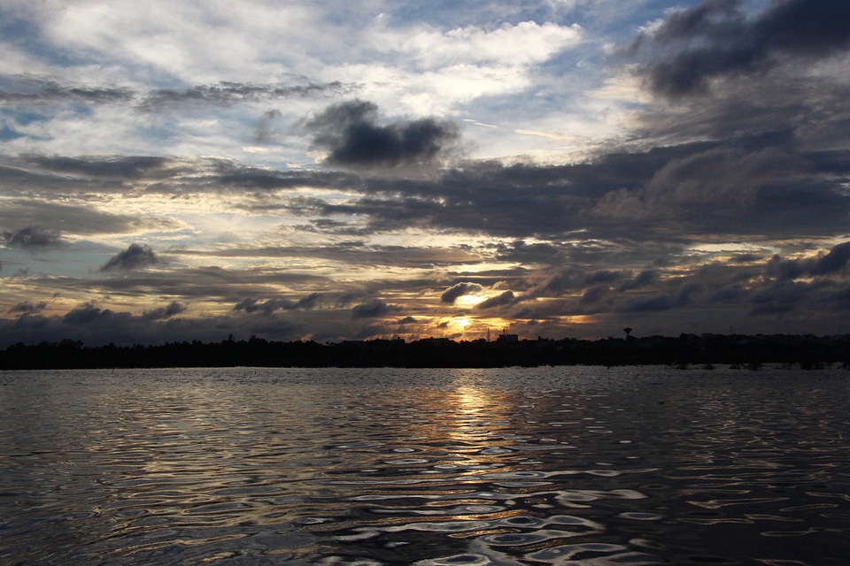 Sunset water ocean photo