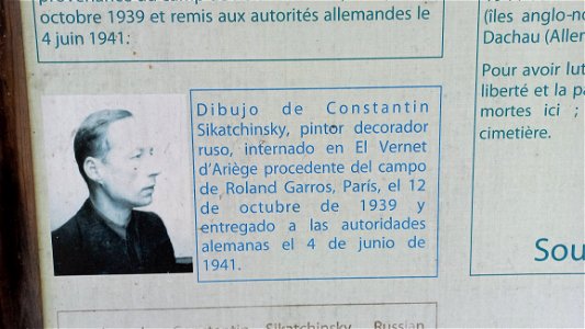Cimetière du Camp du Vernet : Constantin Sikatchinsky