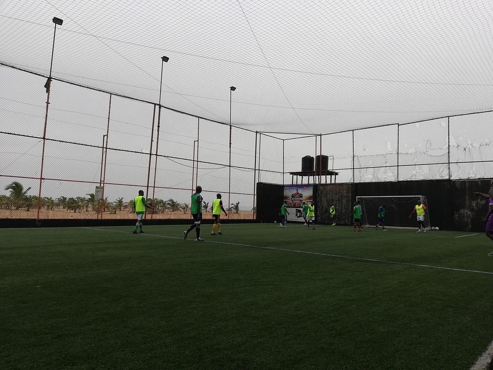 Soccer training football field