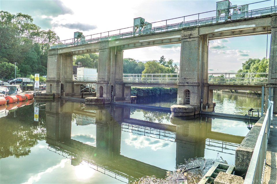 Allington Sluice Gates River Medway.