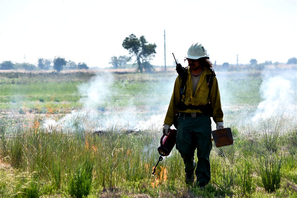 BLM’s Folsom Lake Veterans Crew perform RX Burn at Cosumnes River Preserve restoring critical habitat.